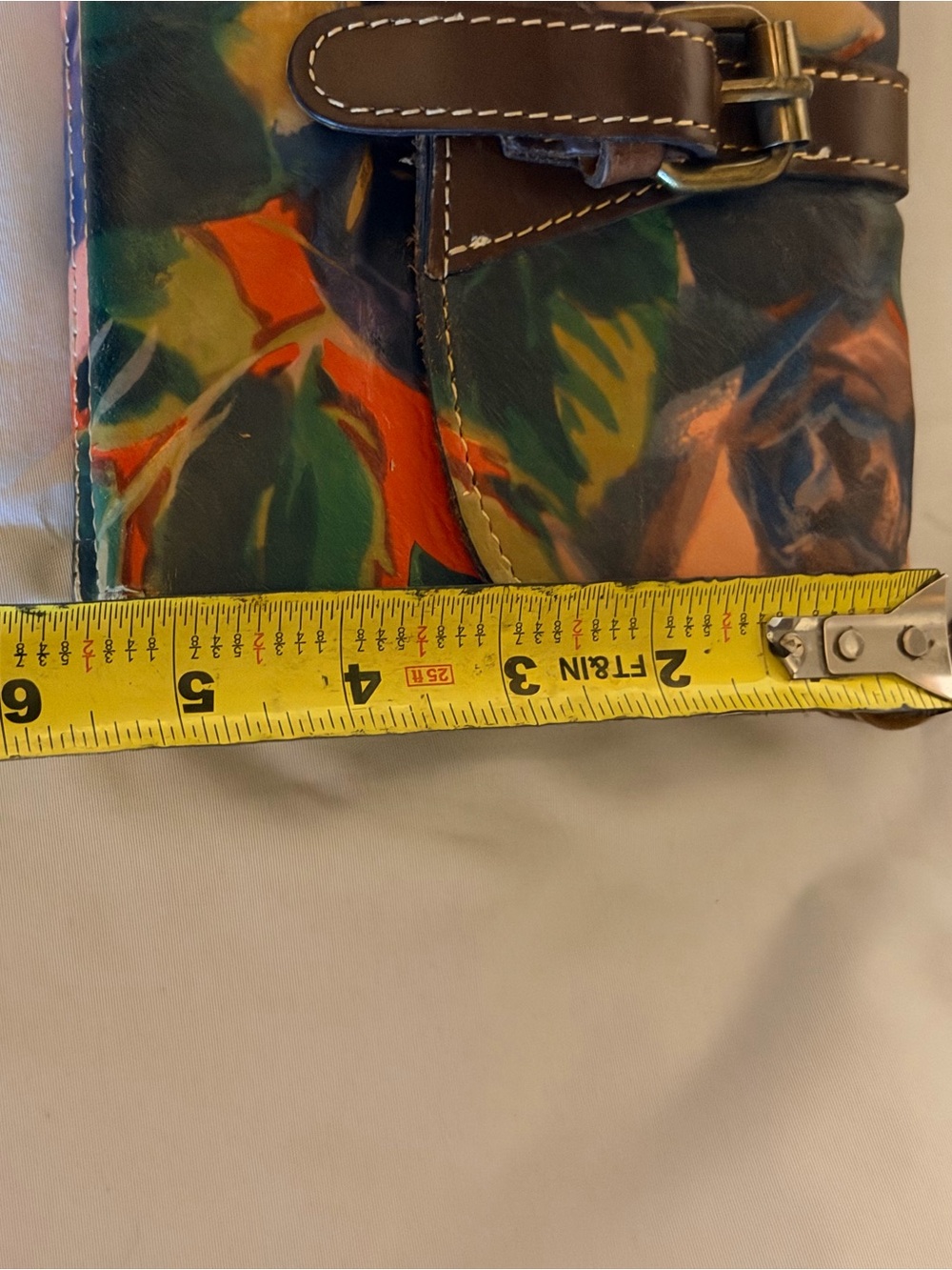 Patricia Nash Floral Leather Crossbody Bag | Multicolor‎ Painted Print | - Picture 9 of 11